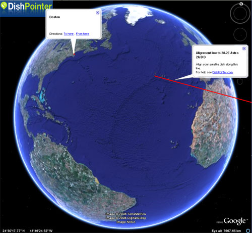 Google Earth 3D Satellite Dish Pointer Free