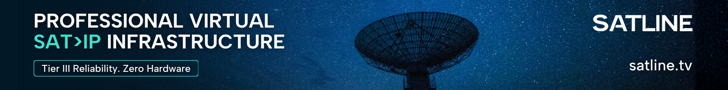 Satline.Tv professional virtual SAT IP infrastructure advertisement